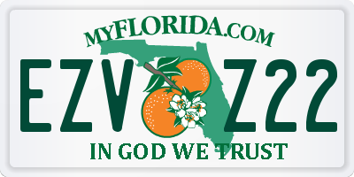 FL license plate EZVZ22