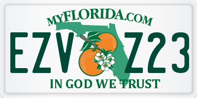 FL license plate EZVZ23