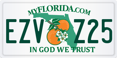 FL license plate EZVZ25