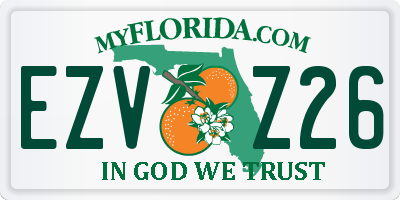 FL license plate EZVZ26