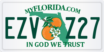 FL license plate EZVZ27