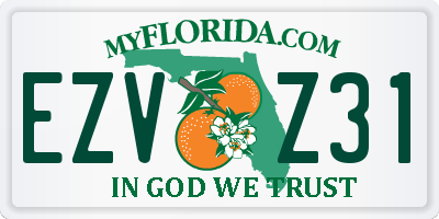 FL license plate EZVZ31