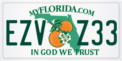 FL license plate EZVZ33