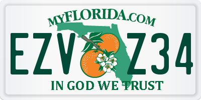 FL license plate EZVZ34