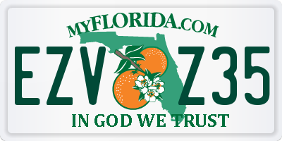 FL license plate EZVZ35