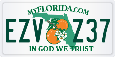 FL license plate EZVZ37