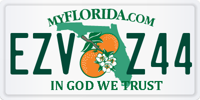 FL license plate EZVZ44