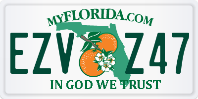 FL license plate EZVZ47