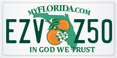 FL license plate EZVZ50