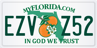 FL license plate EZVZ52