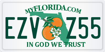 FL license plate EZVZ55