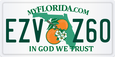 FL license plate EZVZ60