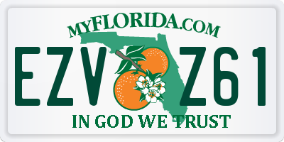 FL license plate EZVZ61