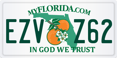 FL license plate EZVZ62