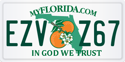 FL license plate EZVZ67