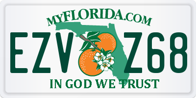 FL license plate EZVZ68