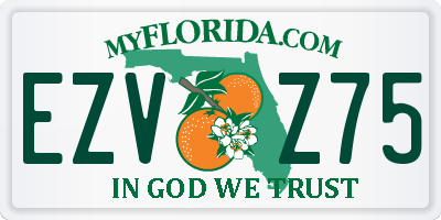 FL license plate EZVZ75