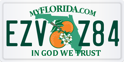 FL license plate EZVZ84