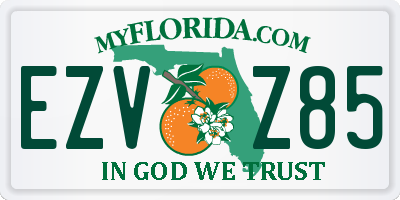 FL license plate EZVZ85