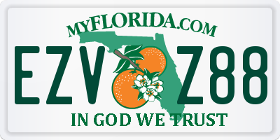 FL license plate EZVZ88