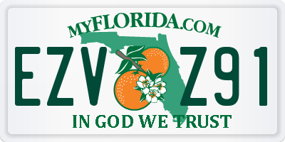 FL license plate EZVZ91