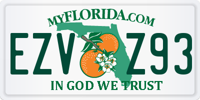 FL license plate EZVZ93