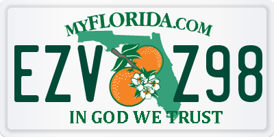 FL license plate EZVZ98