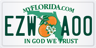 FL license plate EZWA00