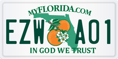 FL license plate EZWA01