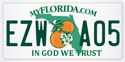 FL license plate EZWA05