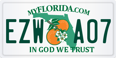 FL license plate EZWA07