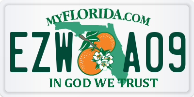 FL license plate EZWA09