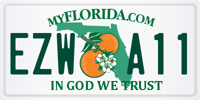 FL license plate EZWA11