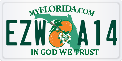 FL license plate EZWA14