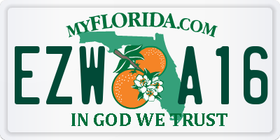 FL license plate EZWA16