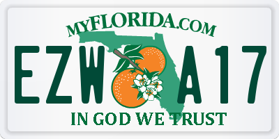 FL license plate EZWA17