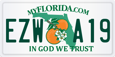 FL license plate EZWA19