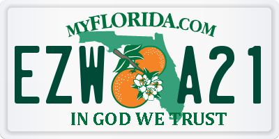 FL license plate EZWA21