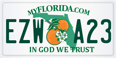 FL license plate EZWA23