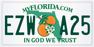 FL license plate EZWA25