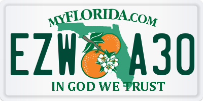 FL license plate EZWA30