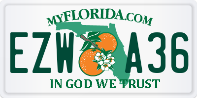 FL license plate EZWA36