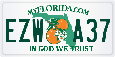 FL license plate EZWA37