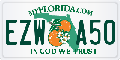 FL license plate EZWA50