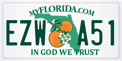 FL license plate EZWA51