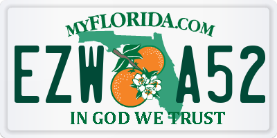 FL license plate EZWA52