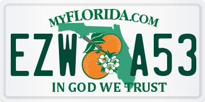 FL license plate EZWA53