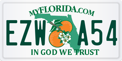 FL license plate EZWA54