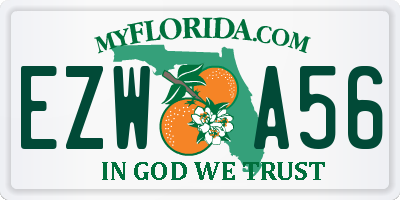 FL license plate EZWA56