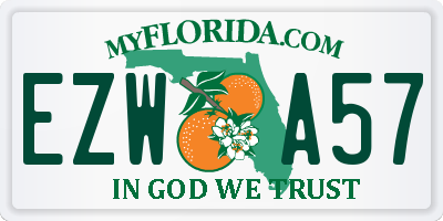 FL license plate EZWA57